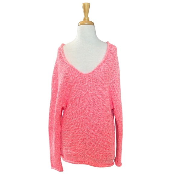Free People Bright Lights Sweater XS Neon Pink - Picture 6 of 6
